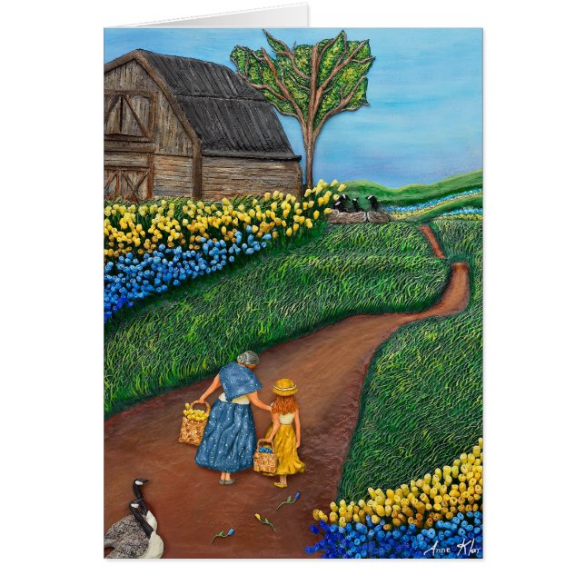 Väg till lönn hälsningskort (Framsidan)