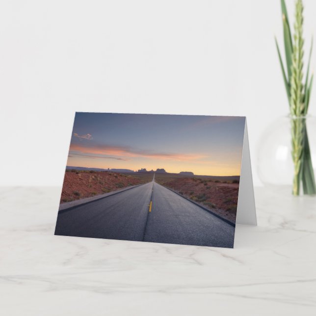 Väg till Monument Valley Tribal Park Kort (Framsida)