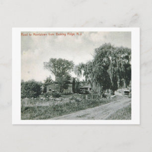 Väg till Morristown, New jersey Vintage Vykort
