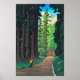 Väg till Nikko av Kawase Hasui Japansk Art Poster