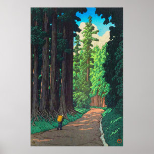 Väg till Nikko av Kawase Hasui Japansk Art Poster