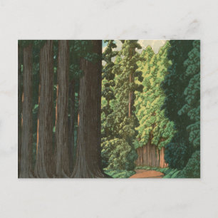 Väg till Nikko av Kawase Hasui Vykort