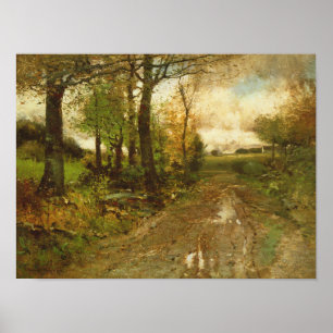 Väg till och med skogen poster