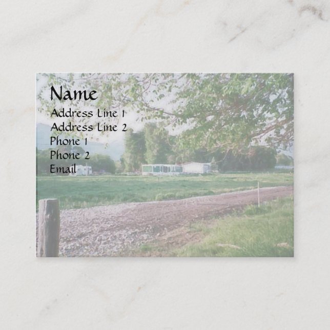 Väg till ranchhem visitkort (Framsida)