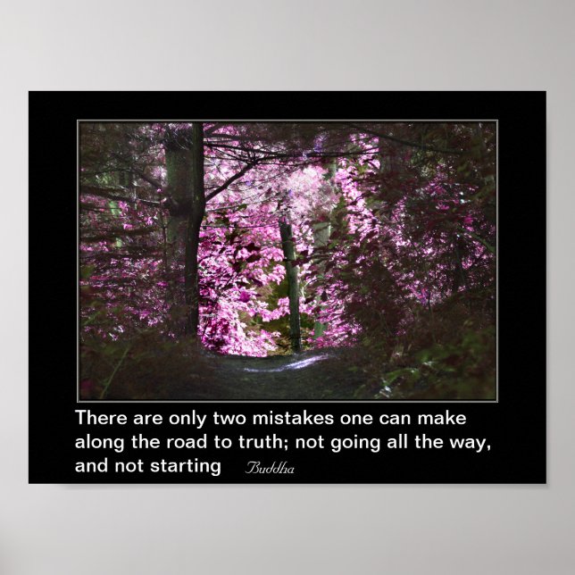 Väg till sann Buddha-inspirationsoffert Poster (Framsidan)