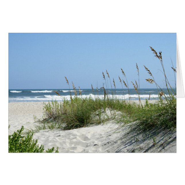 Väg till Sea-Ocracoke Island Hälsningskort (Framsidan Horizontal)