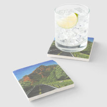 Väg till Slide Sten Stone Underlägg