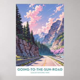 Väg till Sol - Glacier nationalpark Poster