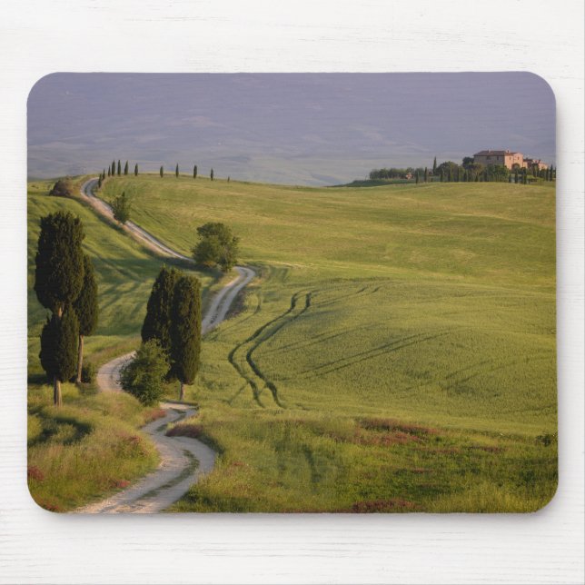 Väg till Terrapille i Tuscany mousepad Musmatta (Framsidan)