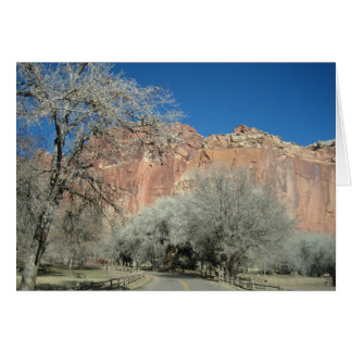 Väg till trädgårdar hälsningskort