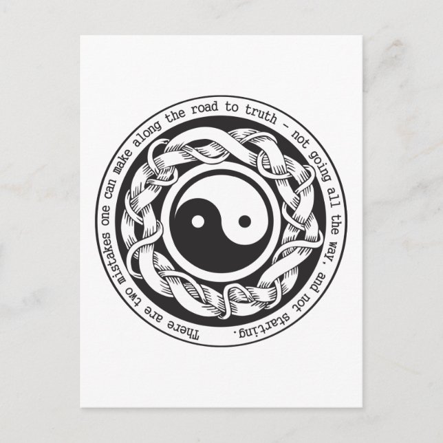 Väg till Truth Yin Yang Vykort (Framsida)