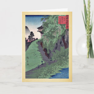 Väg till Zenkoji Temple från Utagawa,Hiroshige Kort