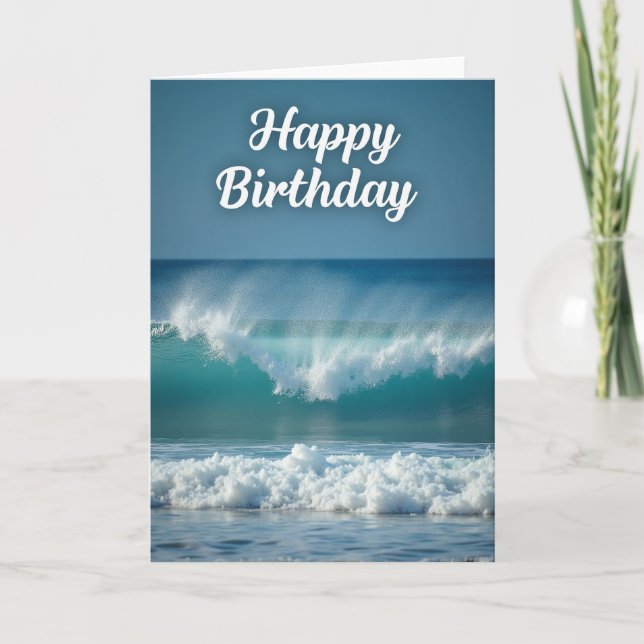 Våg topp födelsedags kort (Framsida)