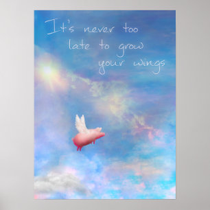 Väg upp Gris i Vingar Poster