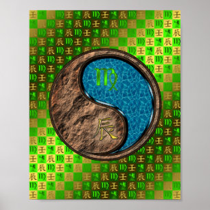 Våg & Vatten Dragon Poster