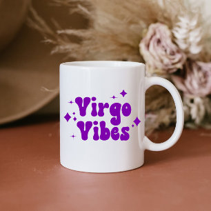Våg Vibes Zodiac Astrology Lila Stars Coffee M Kaffemugg