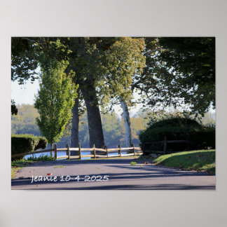 Väg vid Delawarefloden Poster