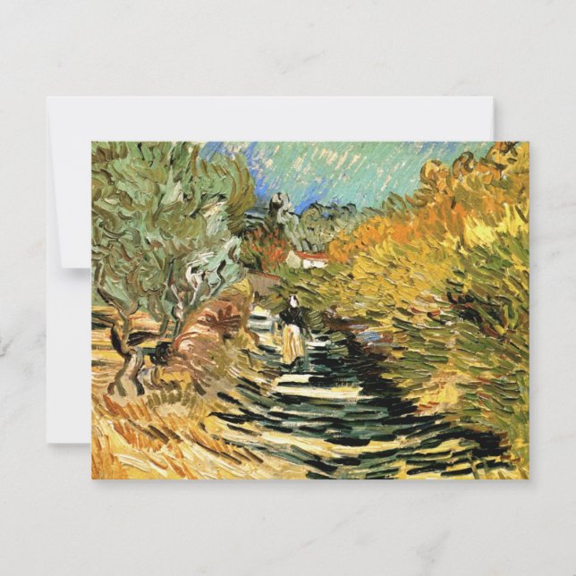 Väg vid Saint-Rémy med figur av Vincent van Gogh (Framsida)