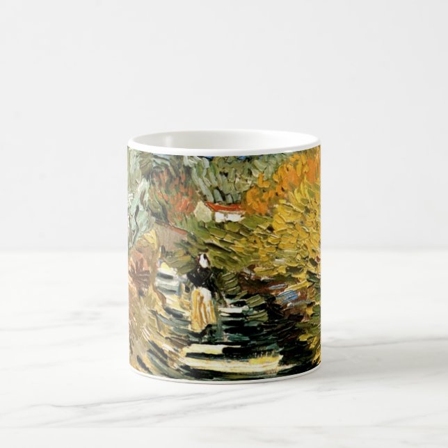 Väg vid Saint-Rémy med figur av Vincent van Gogh Kaffemugg (Center)