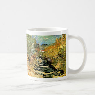 Väg vid Saint-Rémy med figur av Vincent van Gogh Kaffemugg