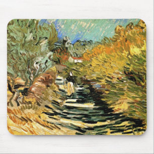 Väg vid Saint-Rémy med figur av Vincent van Gogh Musmatta