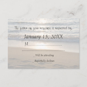 Våg vid Sunset OSA Bröllop Card Kort