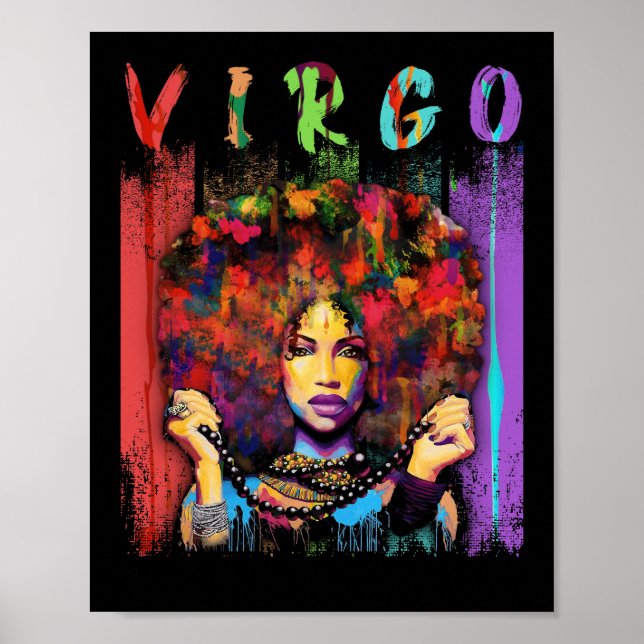 Våg Vintage Våg Retro Black Women Poster (Framsidan)