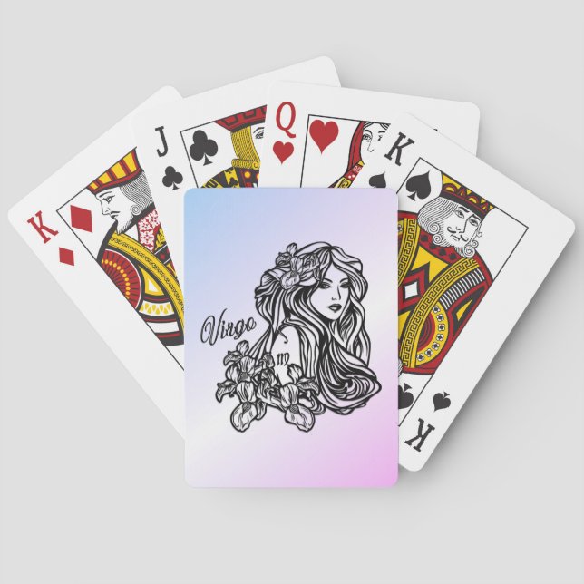 Våg Virgin Zodiac Lila Casinokort (Baksidan)