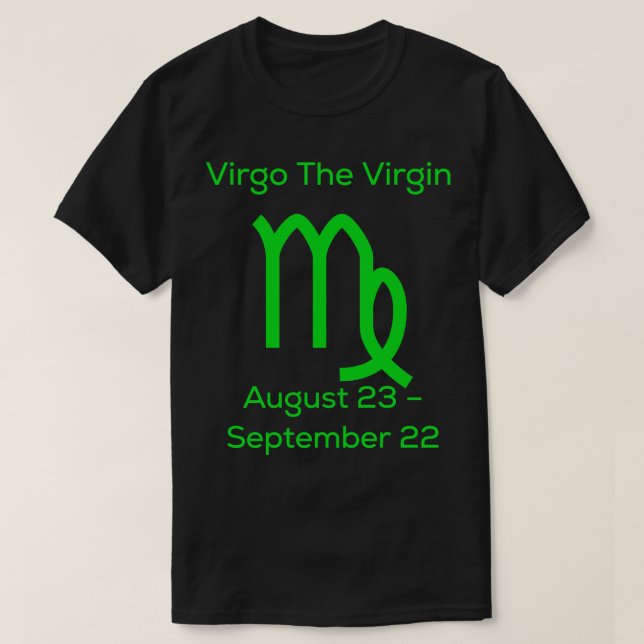 Våg Virgin Zodiac T Shirt (Design framsida)