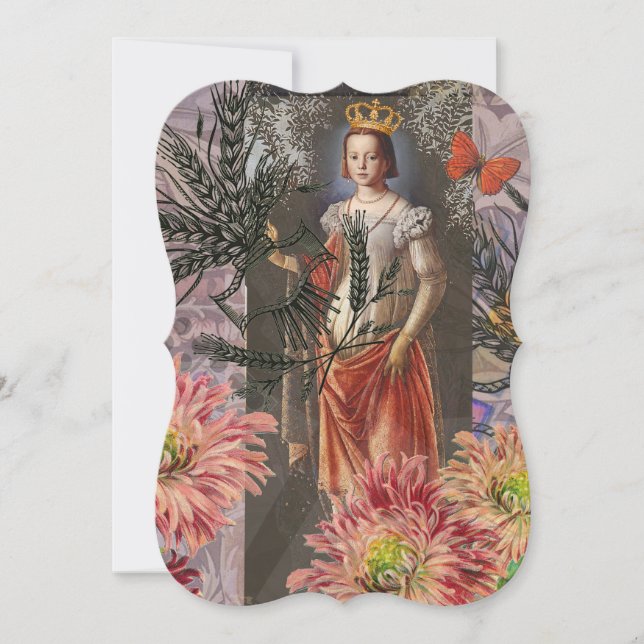 Våg Woman Porträtt Antique Colorful Rik (Framsida)