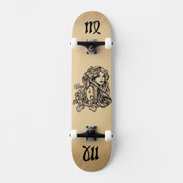 Våg Zodiac Antique Mini Skateboard Bräda 18,5 Cm (Framsida)