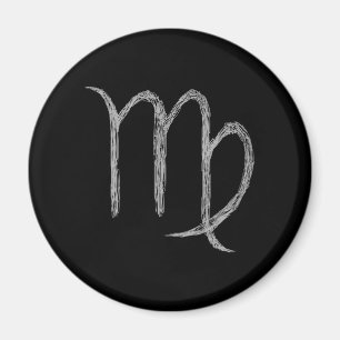 Våg. Zodiac Astrologitecken.Svart. Magnet