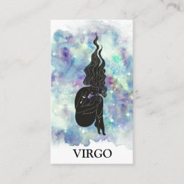 *~* VÅG Zodiac Astrology Läser blåfärgad kalk Visitkort