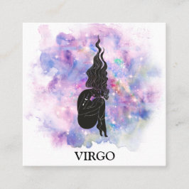*~* VÅG Zodiac Astrology Läsning av Rosa Blue Fyrkantigt Visitkort