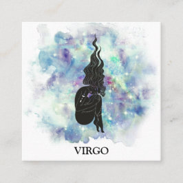 *~* VÅG Zodiac Astrology Readeal + Blue Fyrkantigt Visitkort