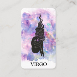 *~* VÅG Zodiac Astrology Readeds Blue Rosa Visitkort