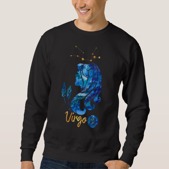 Våg Zodiac Birth Sign Lång Ärmad Tröja (Framsida)