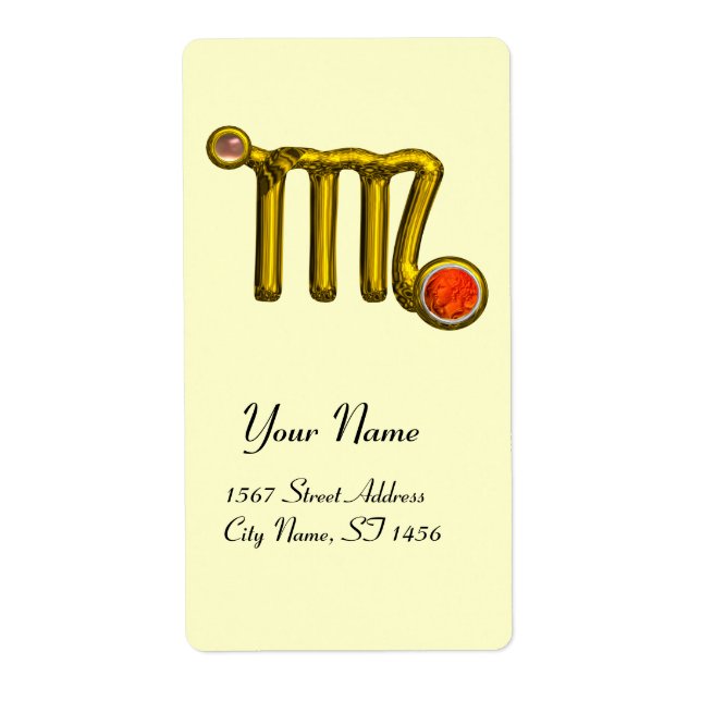 VÅG ZODIAC BIRTHDAY Orange Grått Agate Fraktsedel (Framsidan)