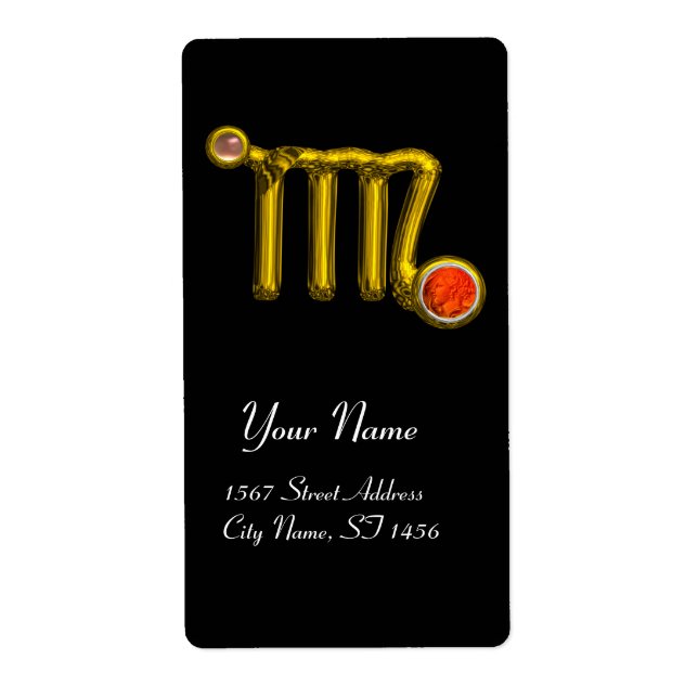 VÅG ZODIAC BIRTHDAY Orange Grått Agate Fraktsedel (Framsidan)