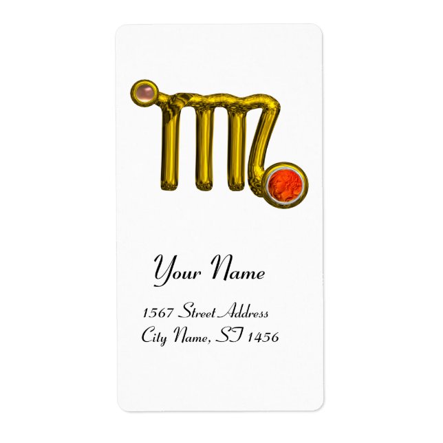 VÅG ZODIAC BIRTHDAY Orange Grått Agate Fraktsedel (Framsidan)