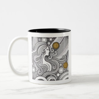 Våg Zodiac Black and White Mugg