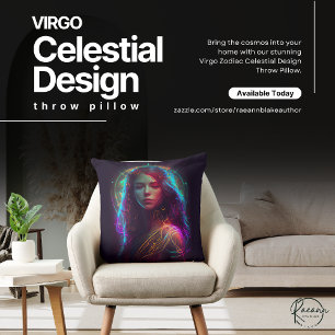 Våg Zodiac Celestial Design Dekorativ kudde