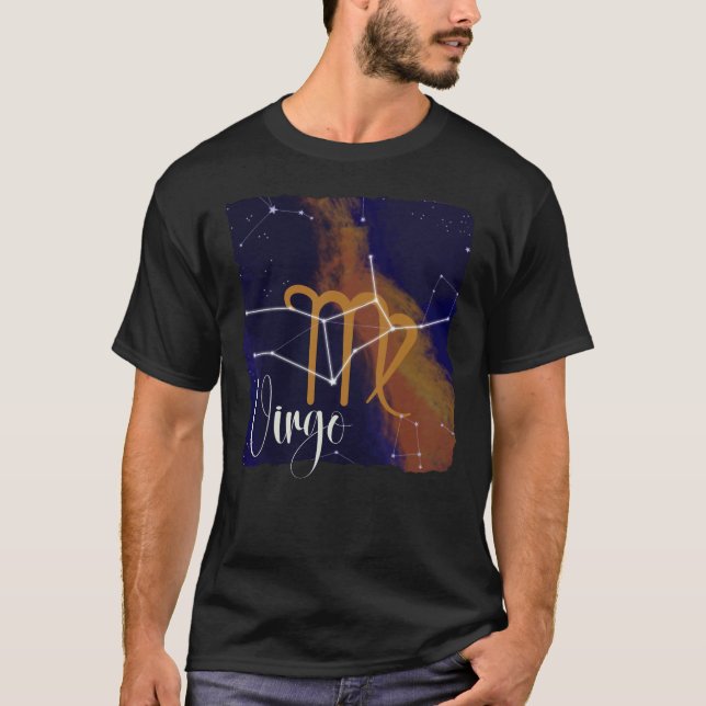 Våg Zodiac Constellation T Shirt (Framsida)