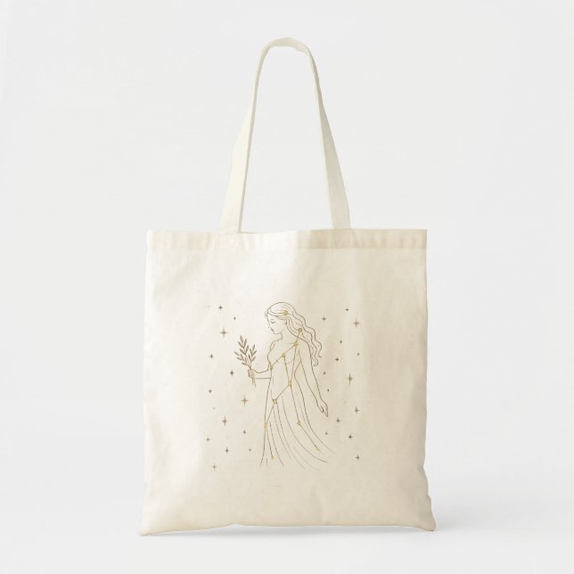 Våg Zodiac Constellation Tote Bag Tygkasse (Framsidan)