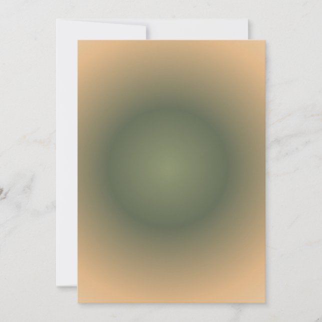 Våg Zodiac, Grönt Brown Aura Gradient Julkort (Framsida)