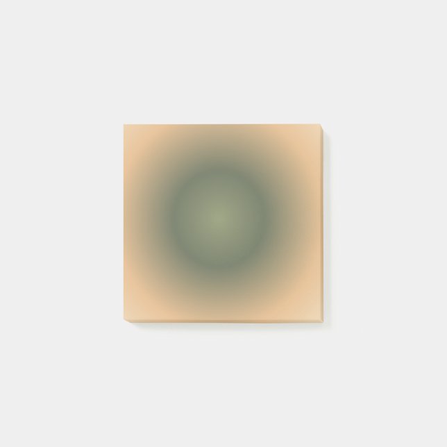 Våg Zodiac, Grönt Brown Aura Gradient Post-it Block (Framsida)
