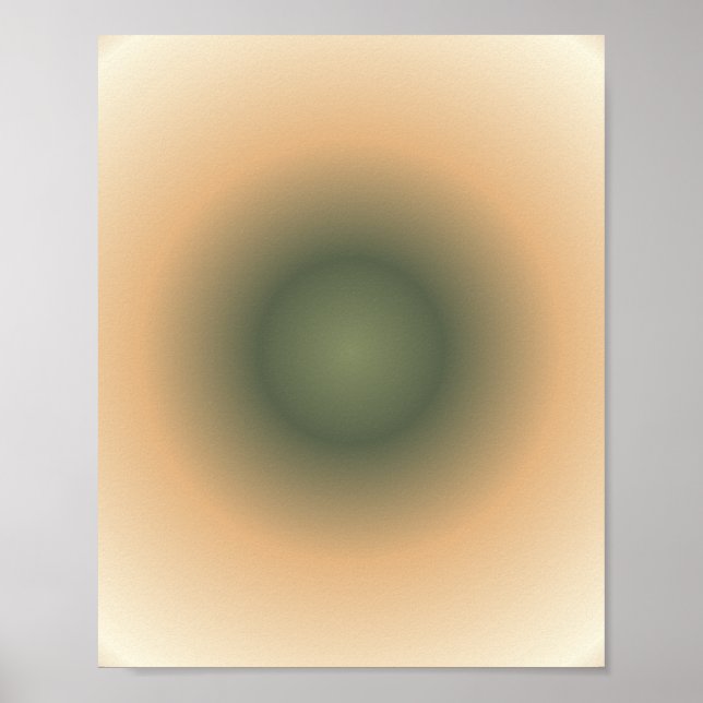Våg Zodiac, Grönt Brown Aura Gradient Poster (Framsidan)