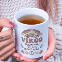 Våg Zodiac Groovy Retro Blommigt Rainbow