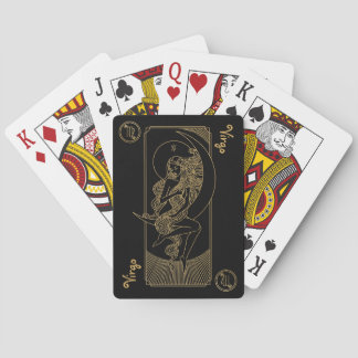 Våg Zodiac Guld och Black Design Casinokort