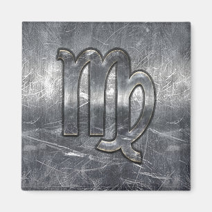 Våg Zodiac-inloggning Grunge Distress Stil Decor Magnet
